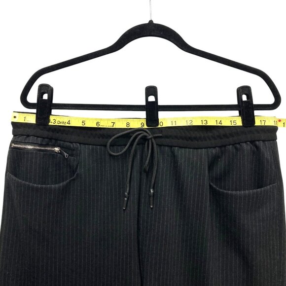 Industry Republic‎ Clothing Men's Sz Large Black Pinstripe Pants, Drawstring NEW - Picture 7 of 14